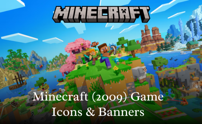 minecraft (2009) game icons banners